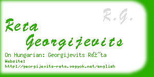 reta georgijevits business card